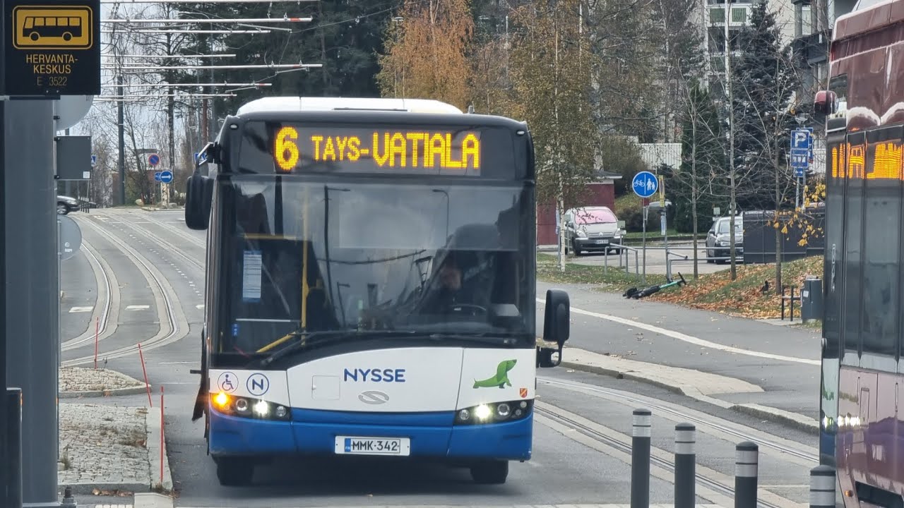 Tampereen Kaupunkiliikenne 42 Solaris Urbino 15LE 6x2 @ Nysse bus line 6 in Tampere, Finland