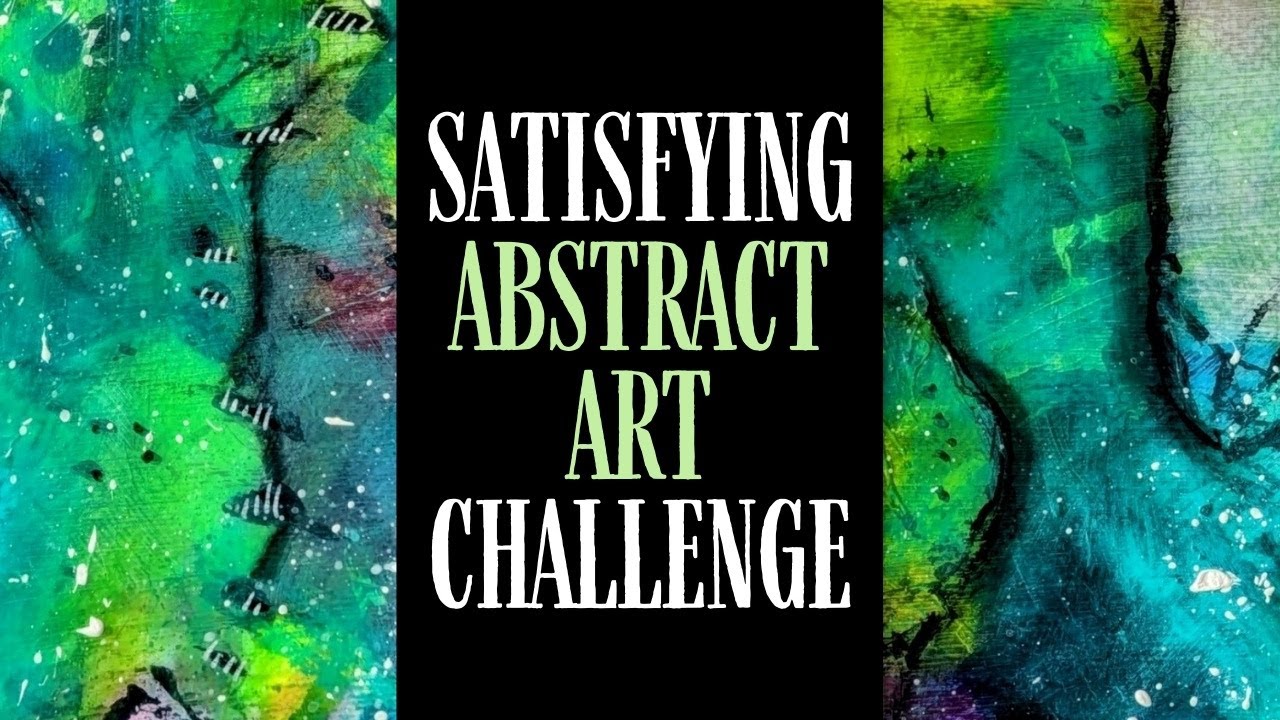 Splitting ONE Abstract Painting in TWO  (Satisfying Art Challenge!)