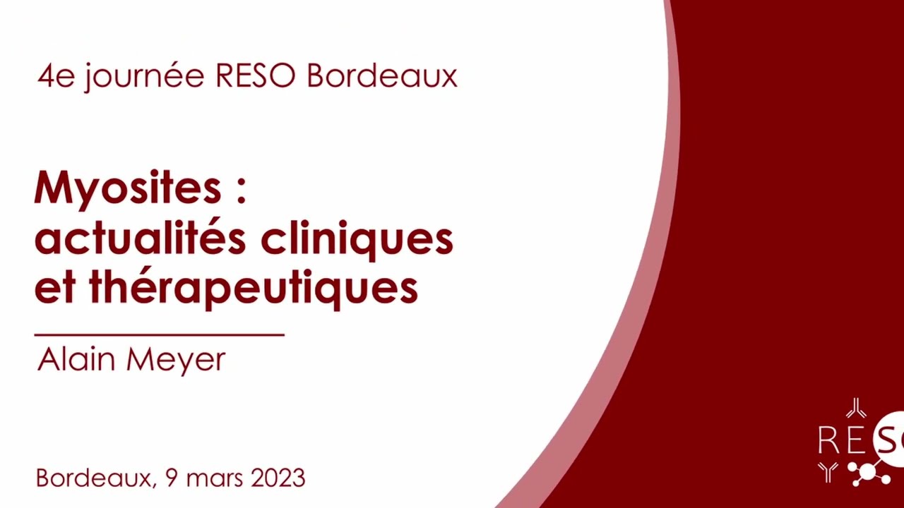 05 Myosites actualités cliniques et thérapeutiques