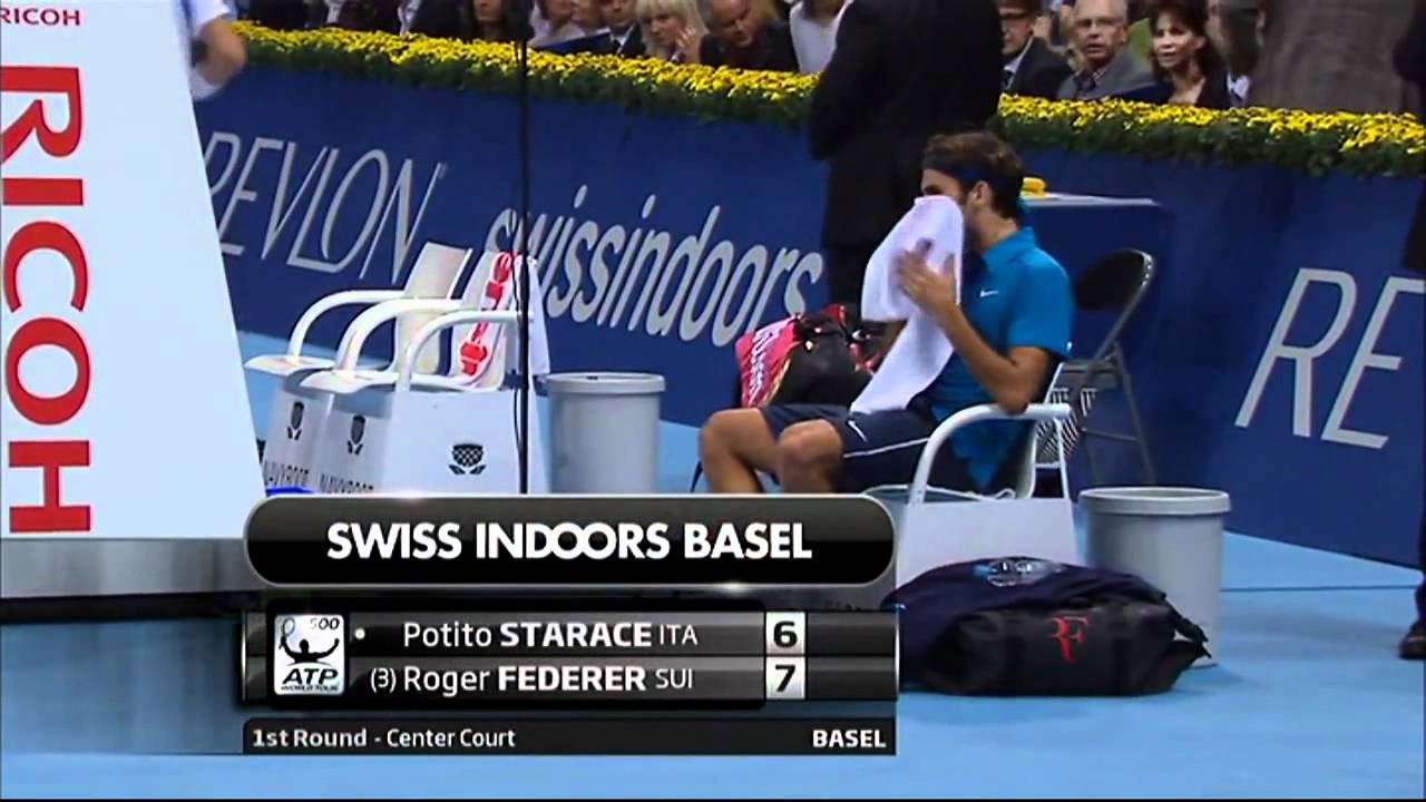 Roger Federer vs Potito Starace - ATP 500 Basel 2011 R1