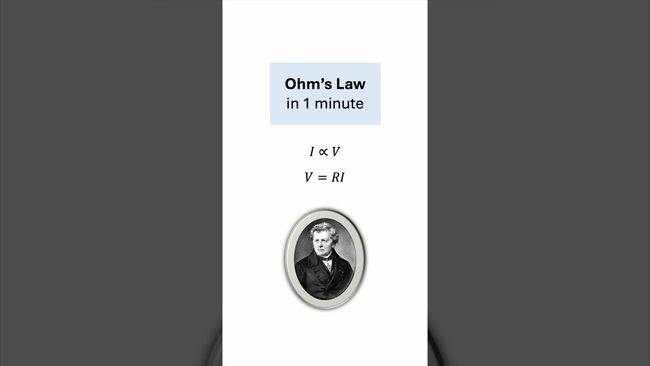Ohm&rsquo;s Law Explained in 1 Minute #electrical #electricalengineering
