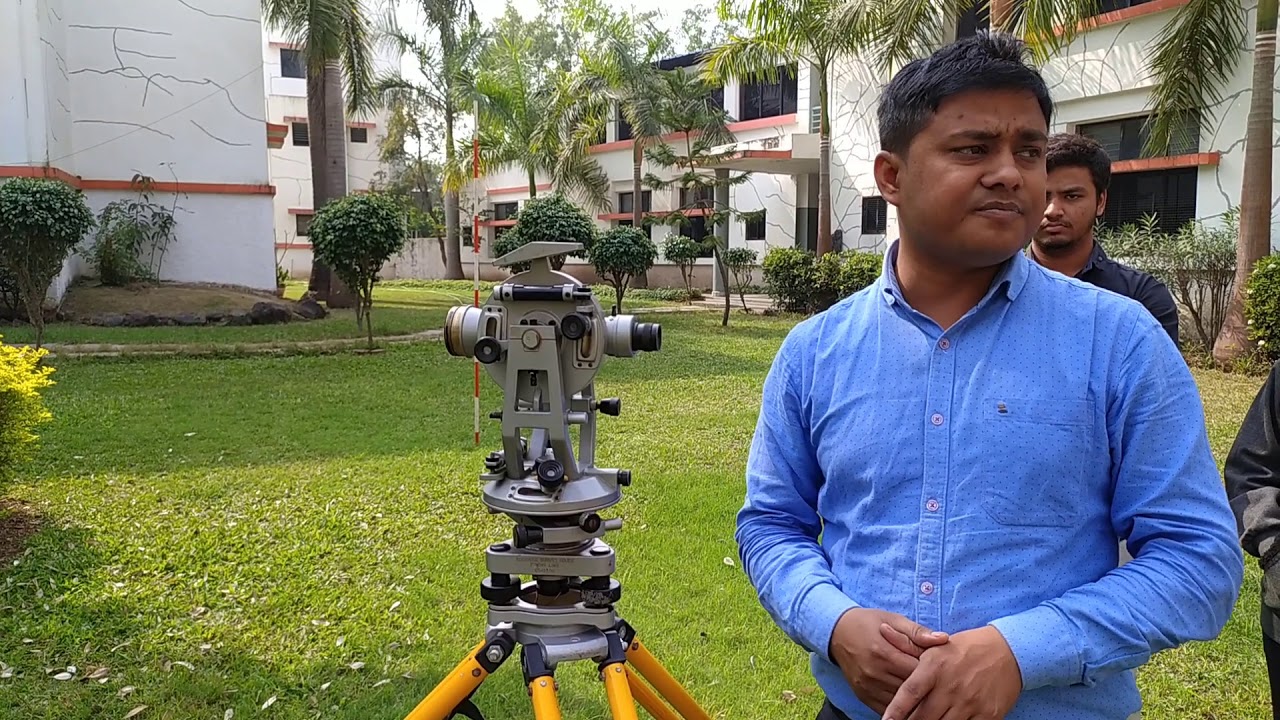 Practical knowledge : theodolite to determine horizontal angle by reiteration method in hindi