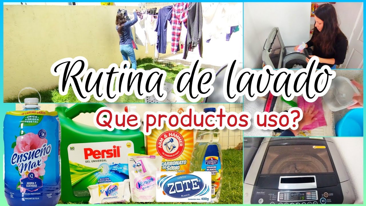 Rutina de lavado 🧽👕✅//Probando el nuevo Persil / Mucha ropa por lavar🪣