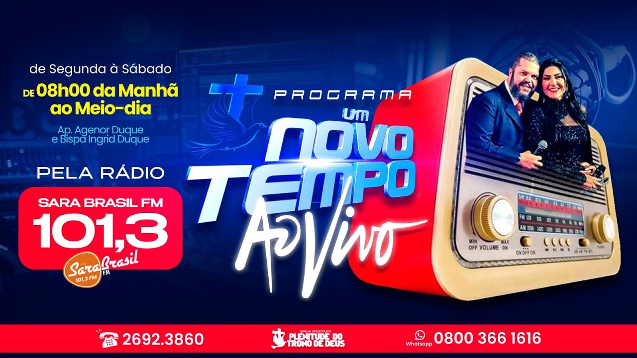 PROGRAMA UM NOVO TEMPO - 20/03/26 - APÓSTOLO AGENOR DUQUE E BISPA INGRID DUQUE - IAPTD AO VIVO
