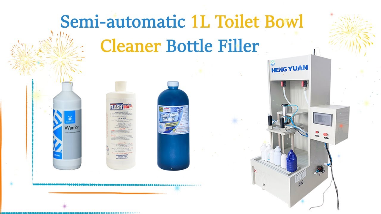 HYSG-1000-2AT  Semi automatic 1L Toilet Bowl Cleaner Bottle Weighing Filling Machine