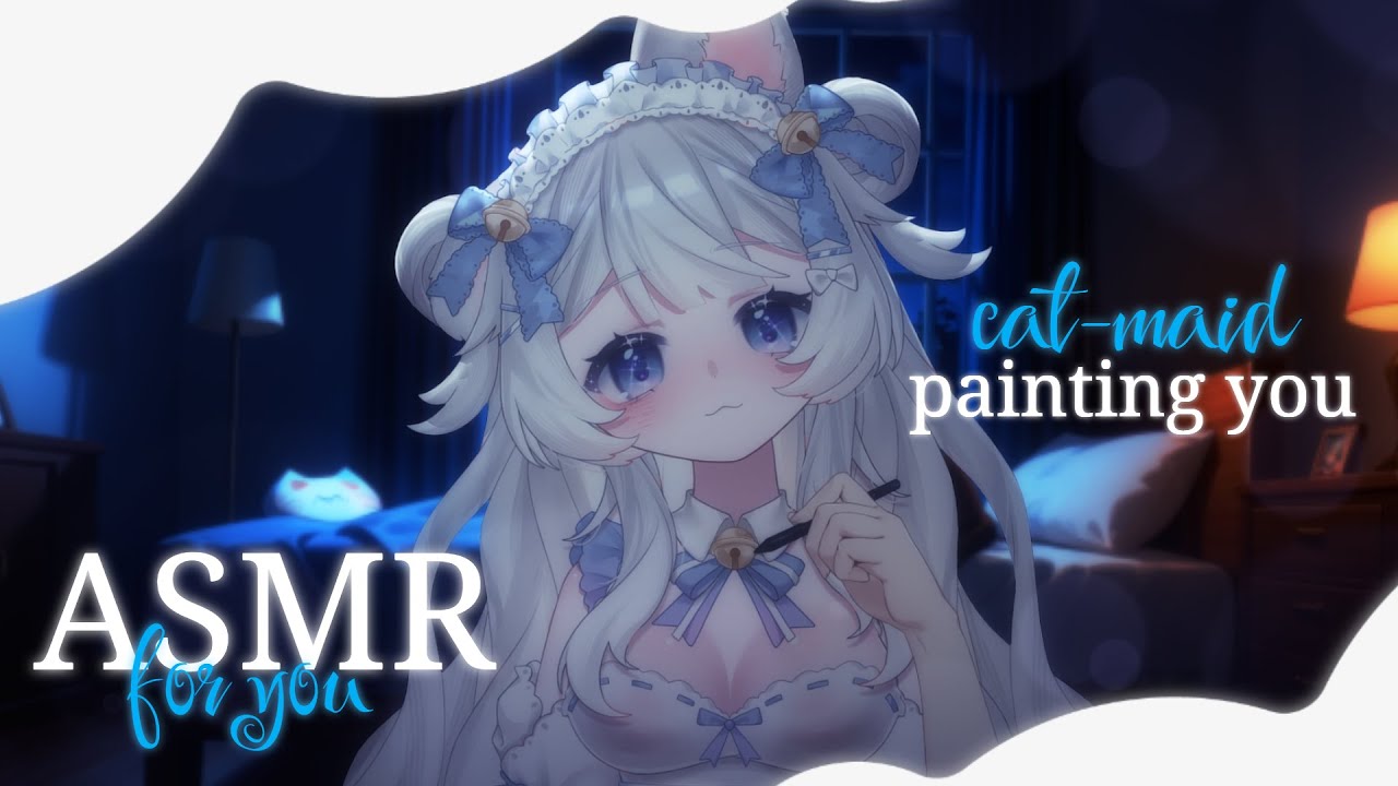 ✿ ASMR | Кошка-горничная рисует тебя ✏️🐾