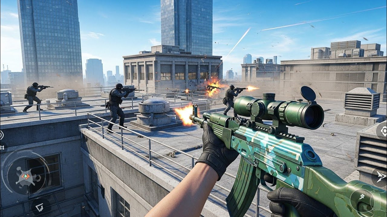 Gun Strike FPS Rooftop Shooting Game - Banduk Wala Goli Wala Game - Android GamePlay