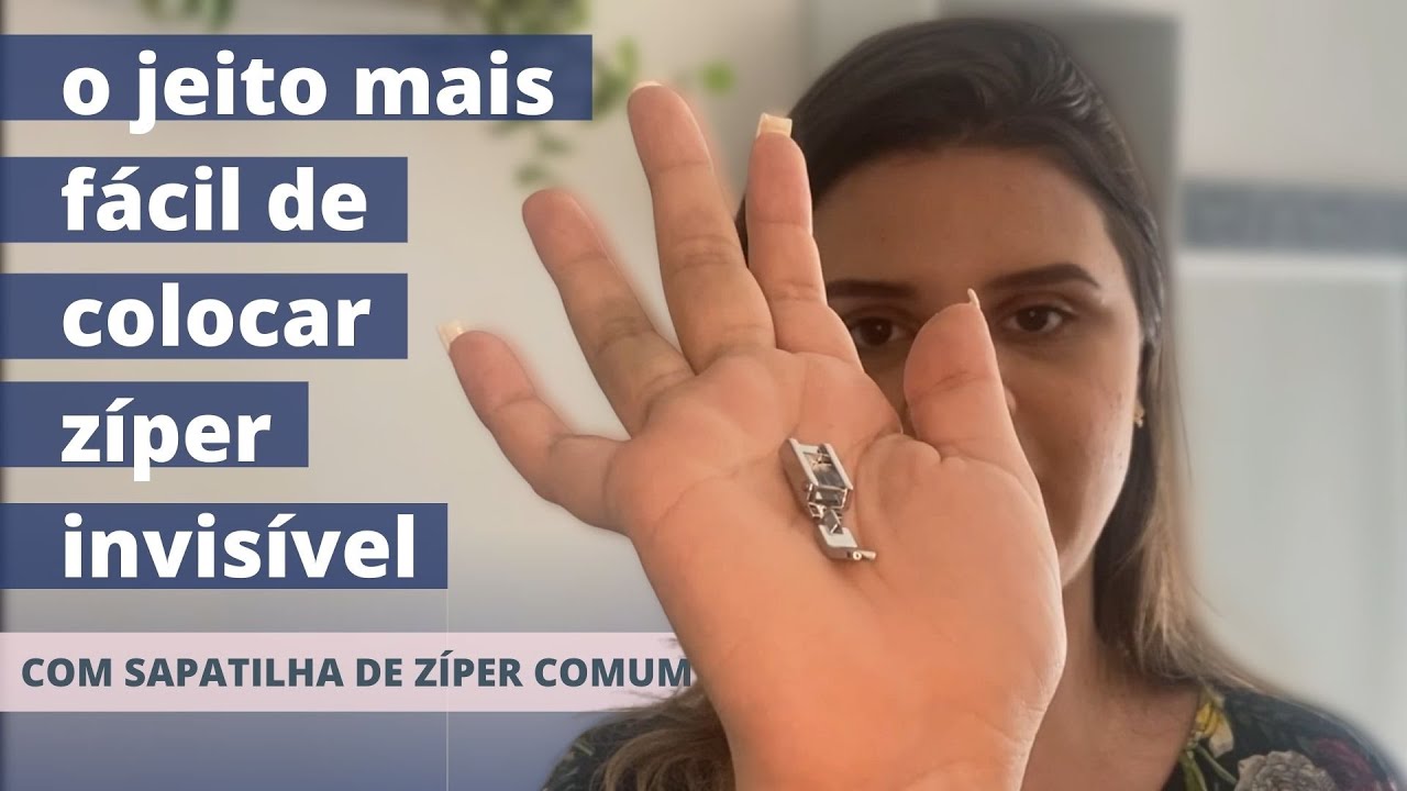 Como colocar ZÍPER INVISÍVEL com SAPATILHA de ZÍPER COMUM [tutorial completo atualizado 2022]