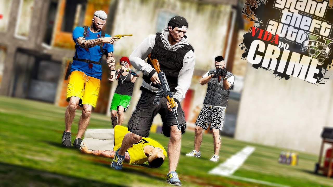 GTA V: VIDA DO CRIME | INVADIRAM NOSSA FAVELA NO MEIO DO BAILE #EP.32 - Tj