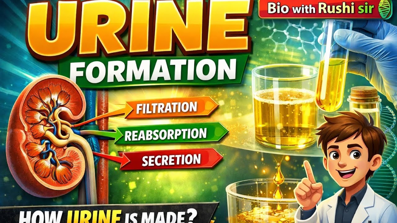 Urine formation | Filtration | Reabsorption | Secretion | GHP | Osmotic pressure |Capsular pressure 