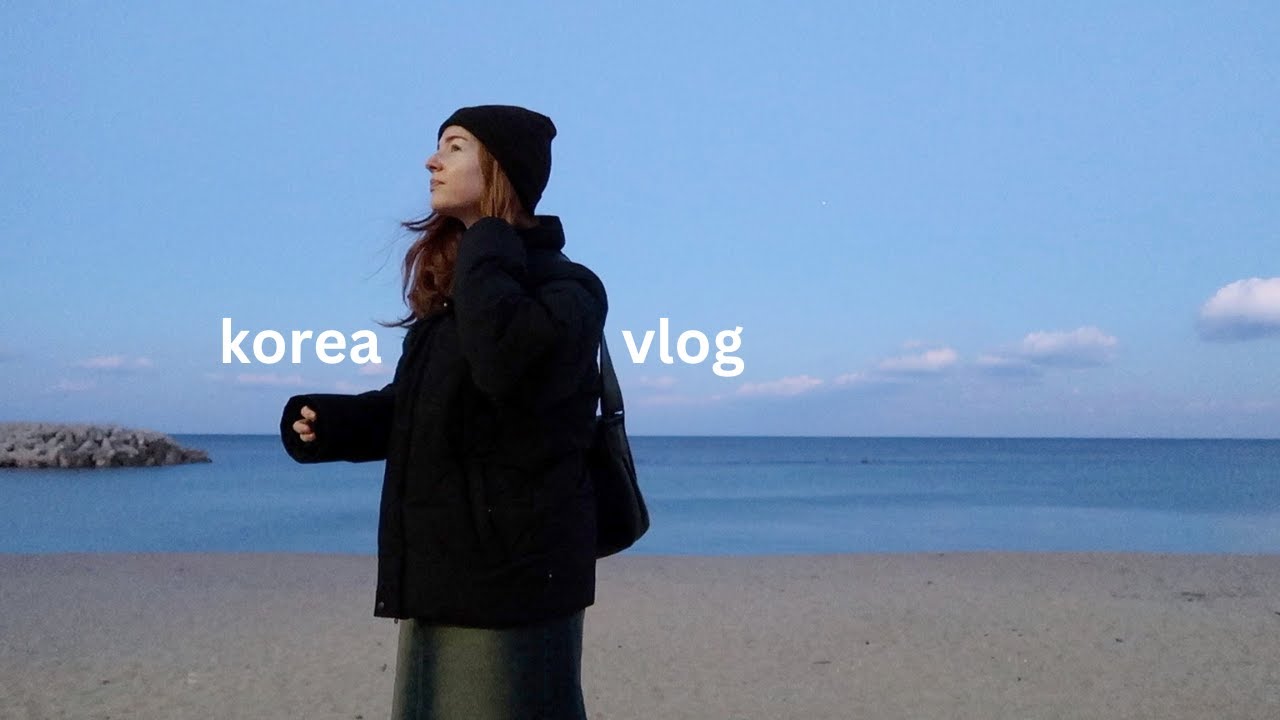 winter in sokcho, korea vlog 🐚 street food markets, beach cafes, seaside temples | solo travel korea