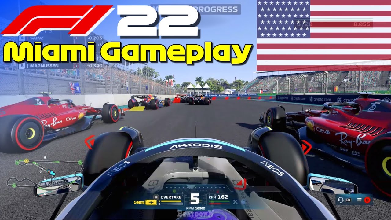 F1 22 - FIRST GAMEPLAY: Miami w/ Hamilton's 2022 Mercedes