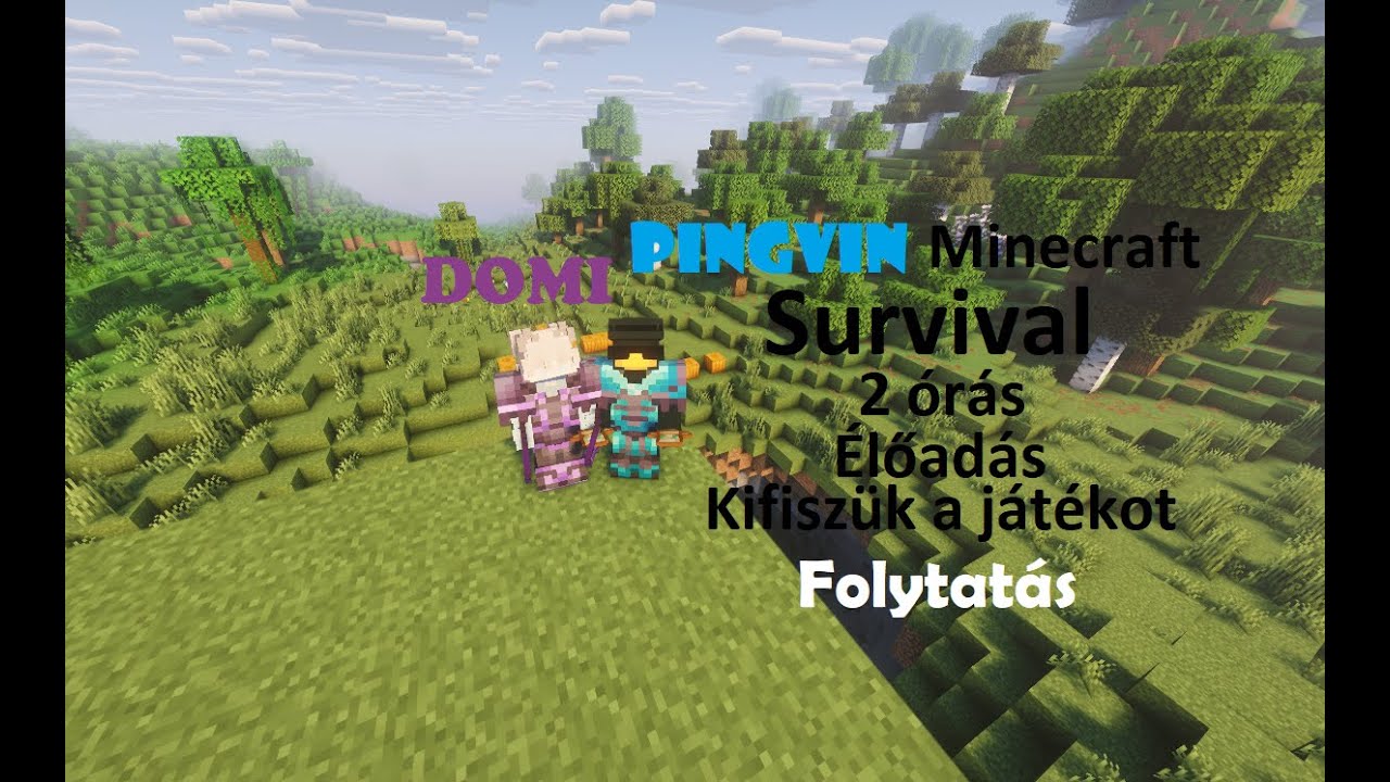 Minecraft I Survival I 2 órás live