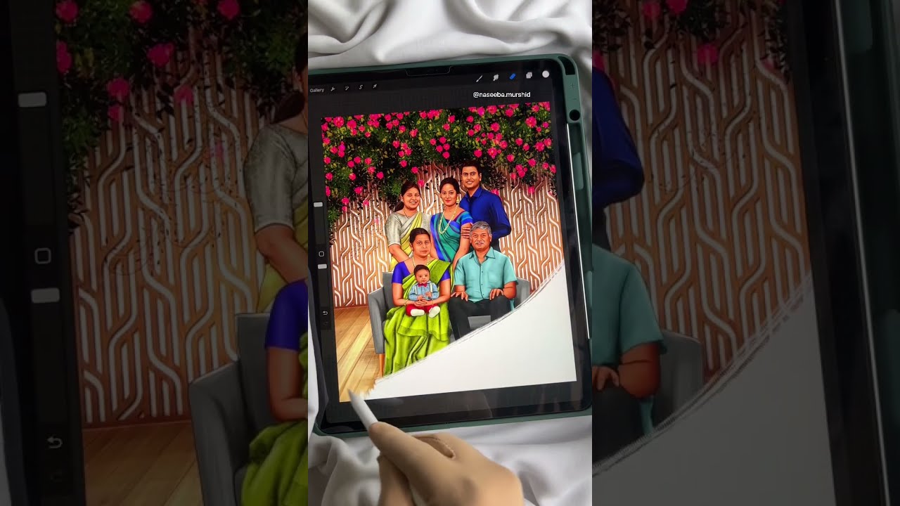 Family portrait😍 #shorts #familyportrait #digitalportrait #familyart #transition #digitalart #art