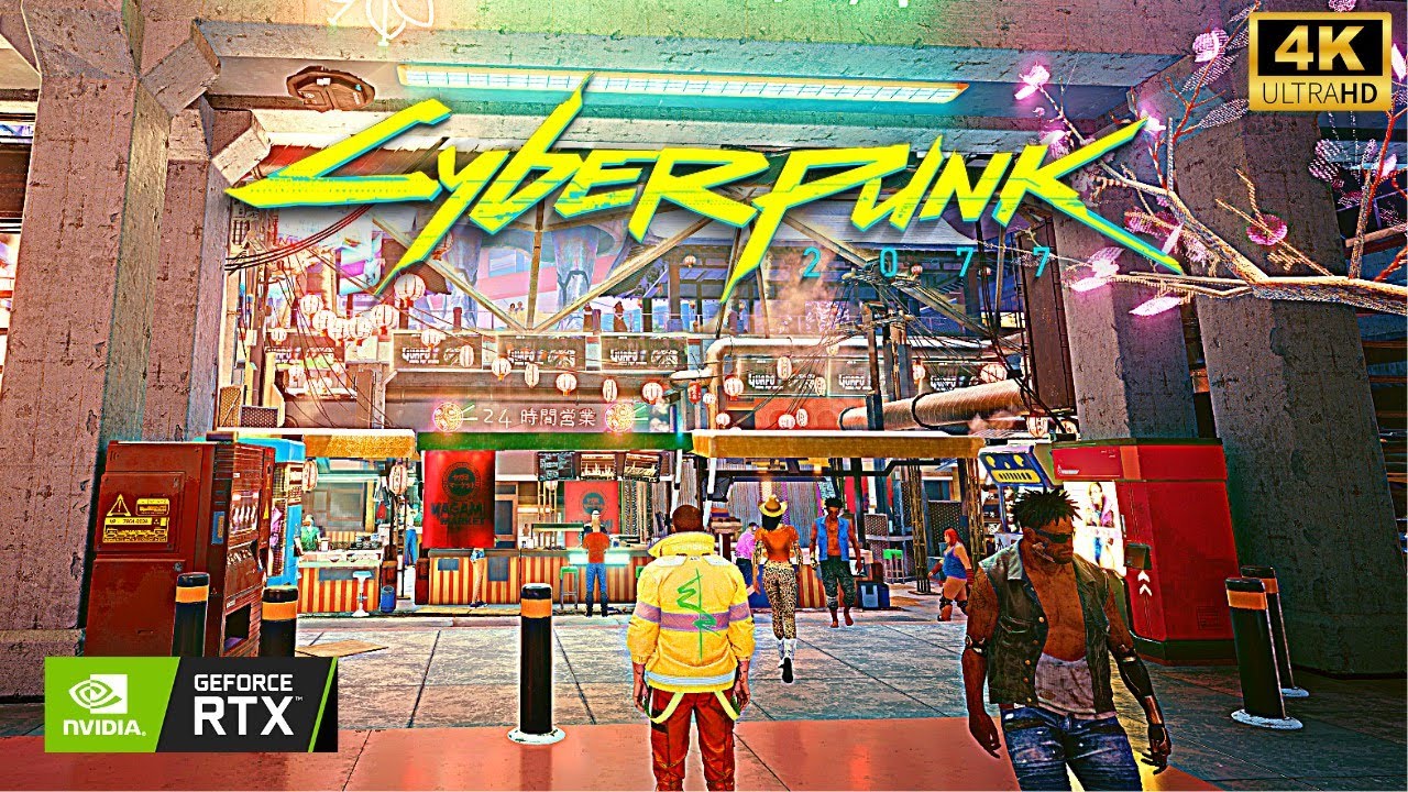 Follow Me | Walking Cherry Blossom Market | Cyberpunk 2077 (with Ray Tracing)