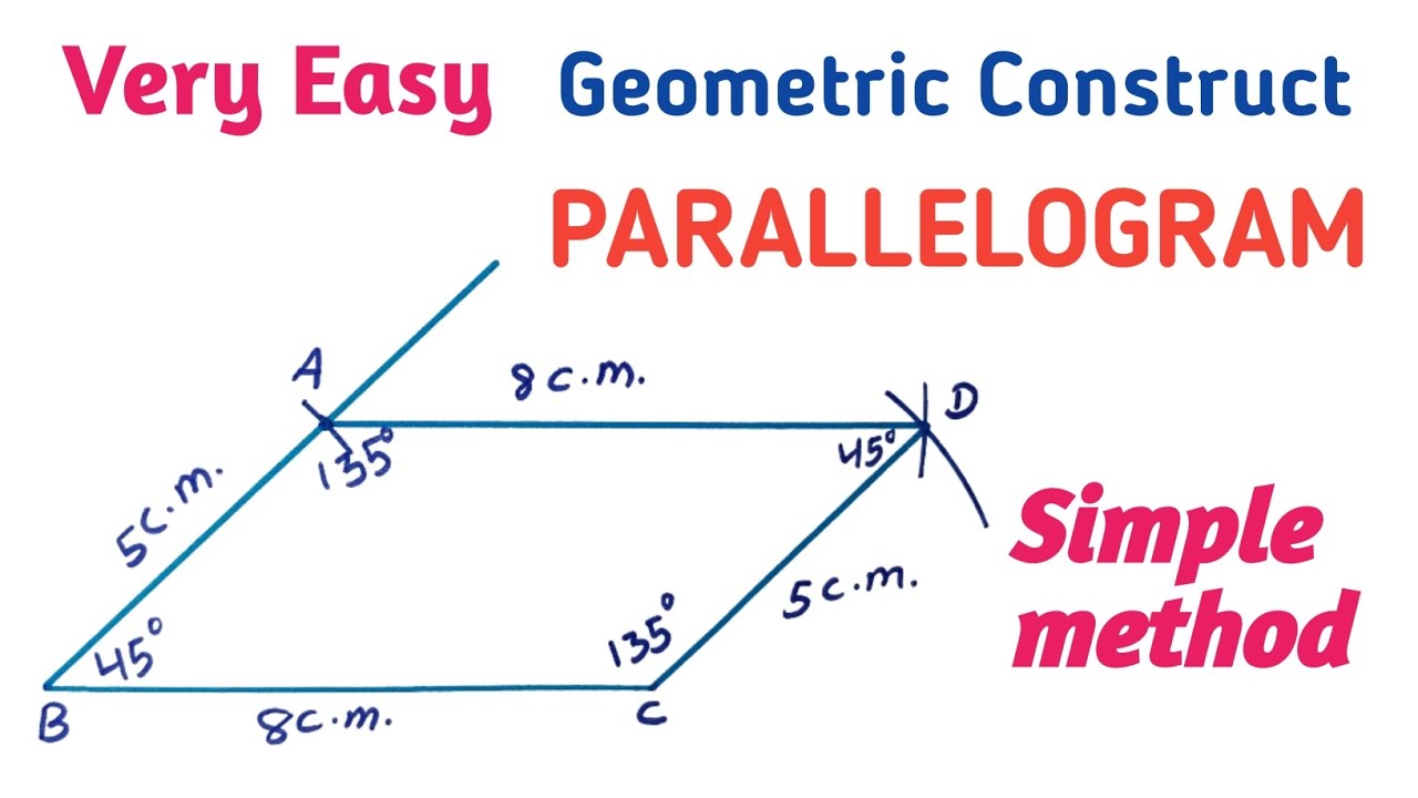 How to construct a parallelogram ||how to draw a parallelogram|| कैसे एक सामान्तरिक चित्र बनाएं ?