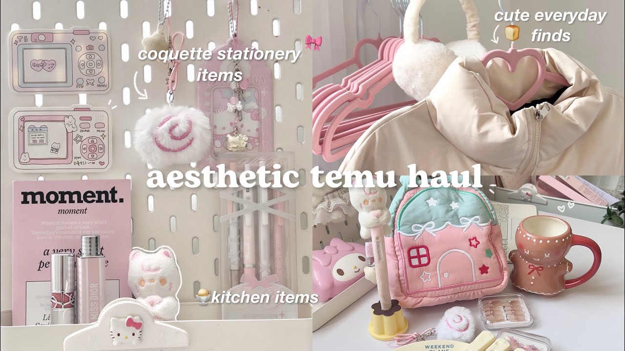 ˚ ༘ ✩₊˚aesthetic TEMU HAUL + my fave finds🍥🍨cute stationery, kitchen items, everyday finds +more