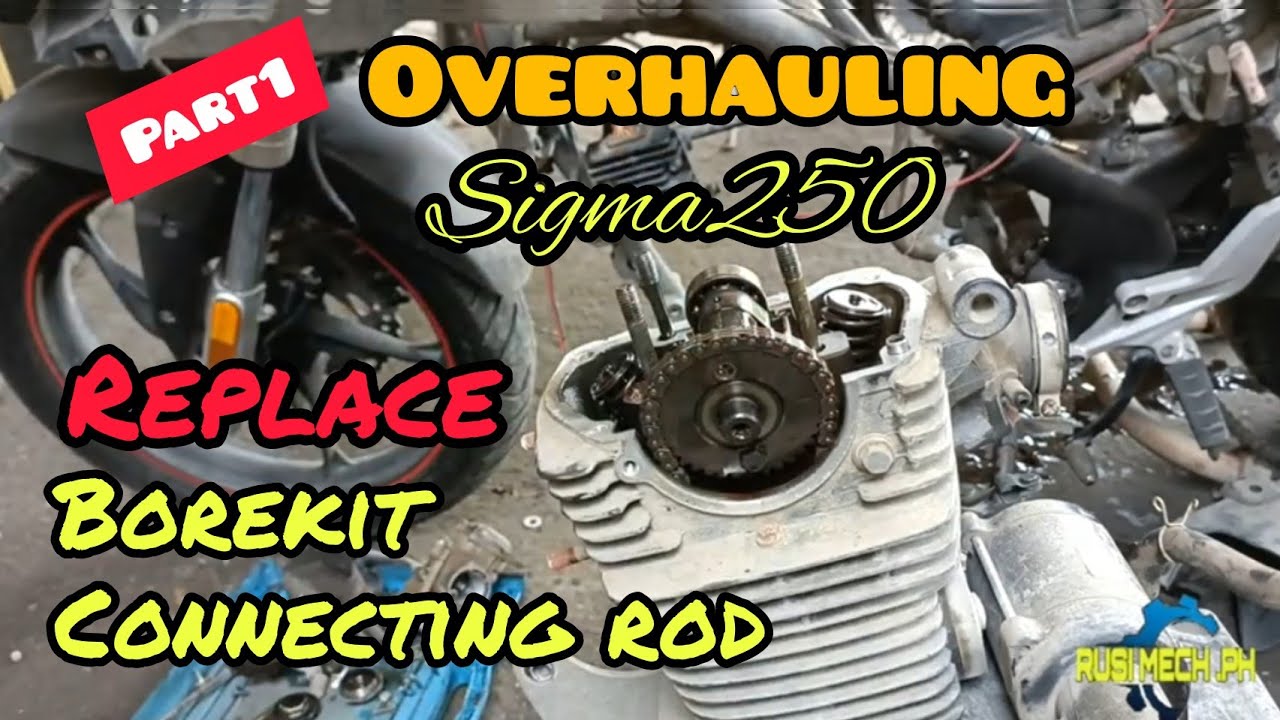 HOW TO OVERHAUL RUSI SIGMA 250 PART 1 I replace connecting rod set l replace piston kit