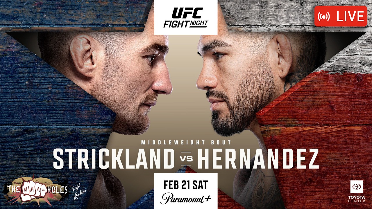 🔴UFC HOUSTON: SEAN STRICKLAND x ANTHONY HERNANDEZ | LIVE STREAM