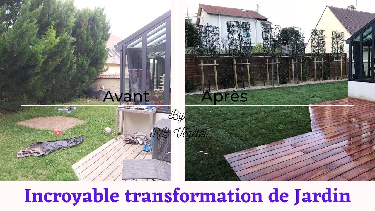 Incroyable transformation d'un petit jardin urbain.