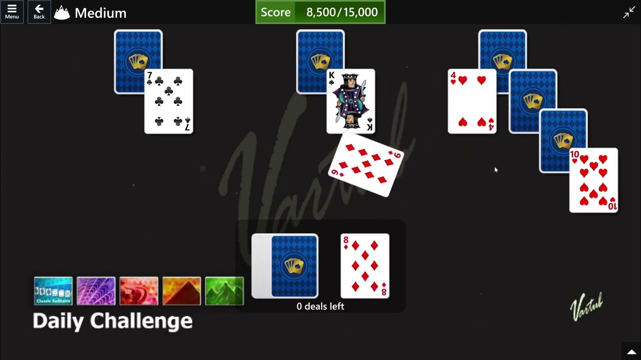 Microsoft Solitaire Collection - TriPeaks Medium | Daily Challenge August 4th 2022