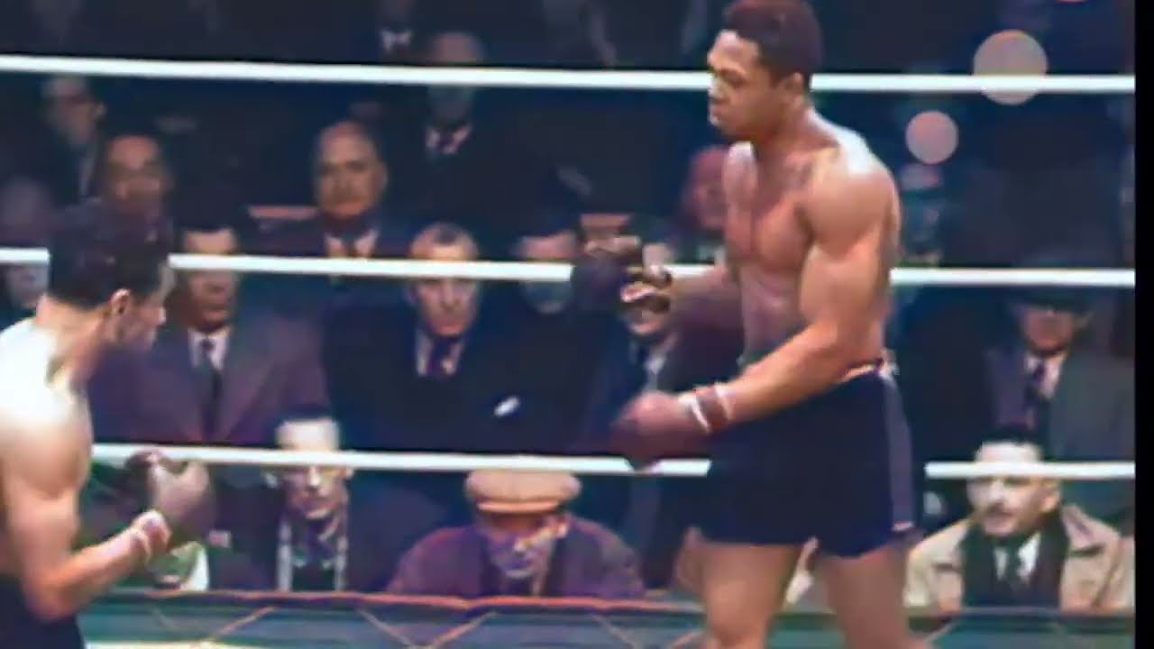 Earliest Footage of Archie Moore vs Ron Richards (rematch) - July 11, 1940 in Color