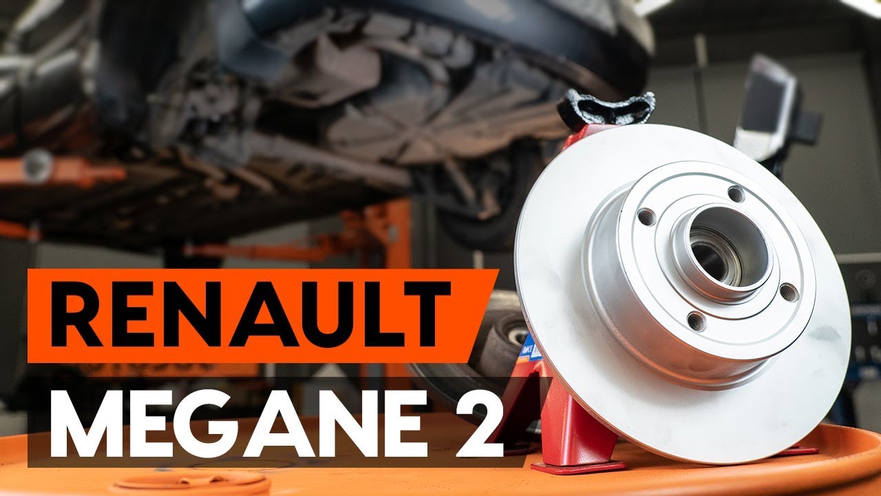 Cómo cambiar los discos de freno traseros en RENAULT MEGANE 2 (LM) [INSTRUCCIÓN AUTODOC]