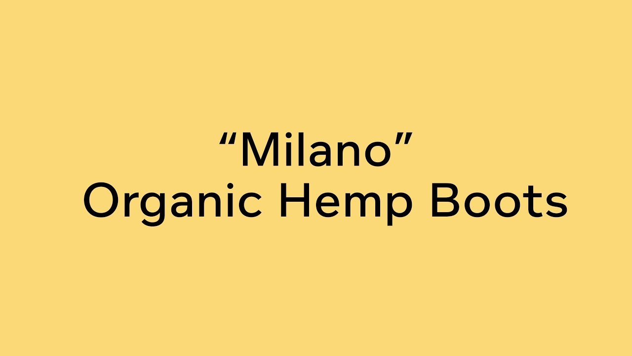 Milano Handmade Organic Hemp Boots