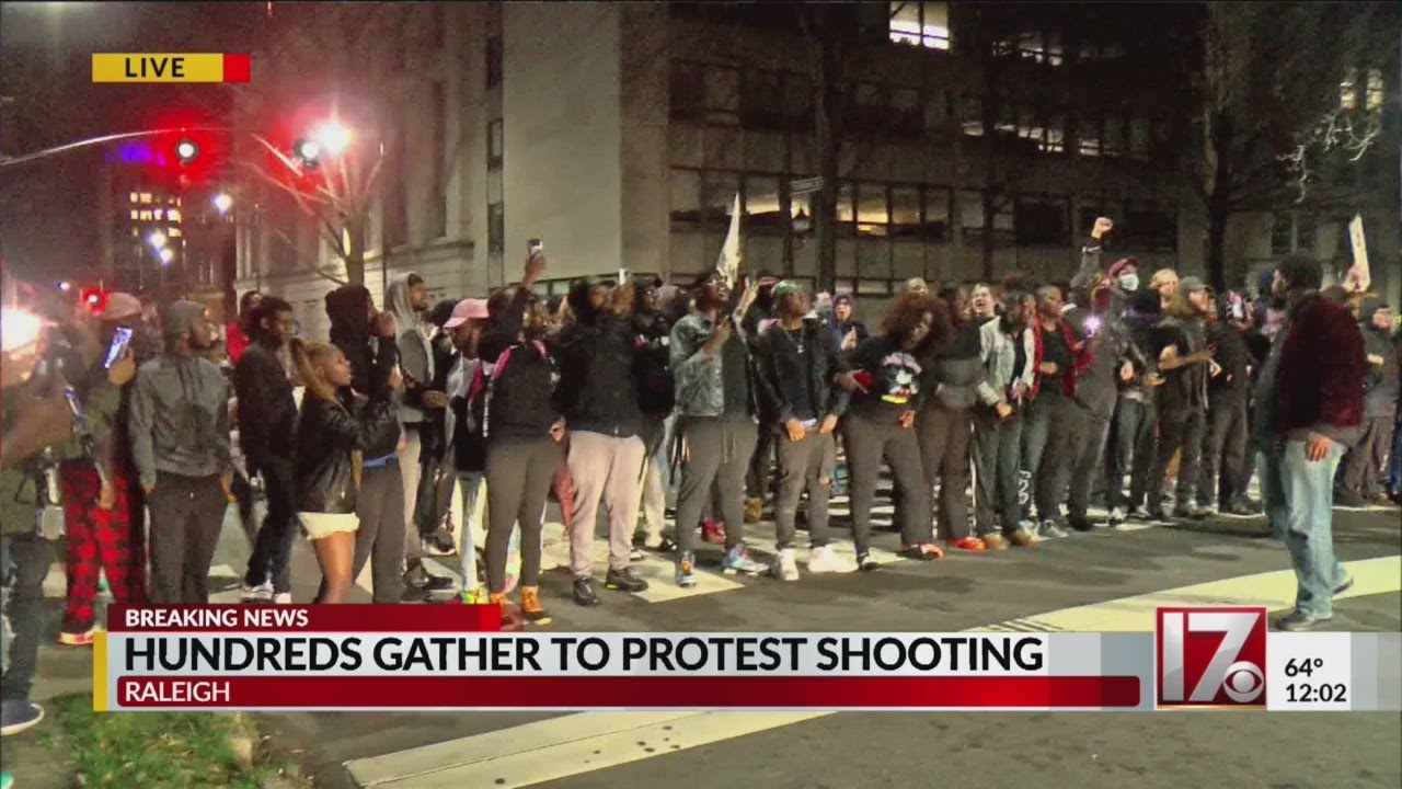 Hundreds gather to protest Raleigh OIS