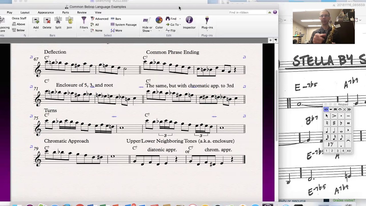 Bebop Language Arpeggios to Enclosure Pattern
