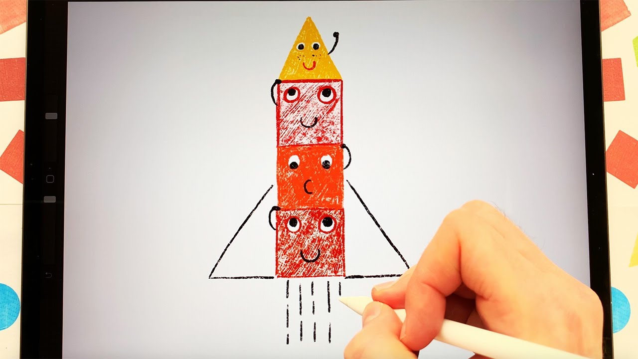 How to draw a shape rocket with The Perfect Fit illustrator James Jones