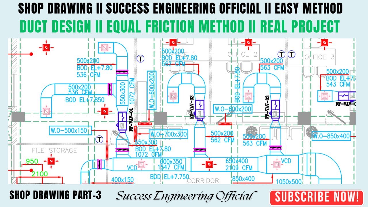 Duct designing part-3 II Equal Friction Method II Success Engineering Official II
