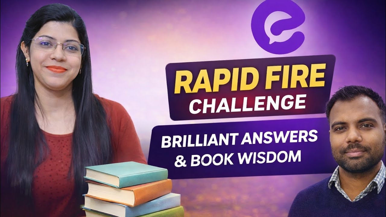 A Mind-Stimulating Rapid Fire SessionEnding with Valuable Book Insights 📚Tutor Sushil @EnglishYaari 