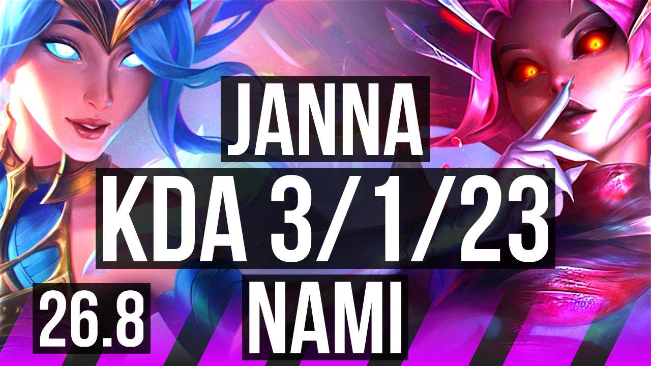 JANNA & Kai'Sa vs NAMI & Miss Fortune (SUP) | Good KDA: 3/1/23 | EUW Master | 26.8