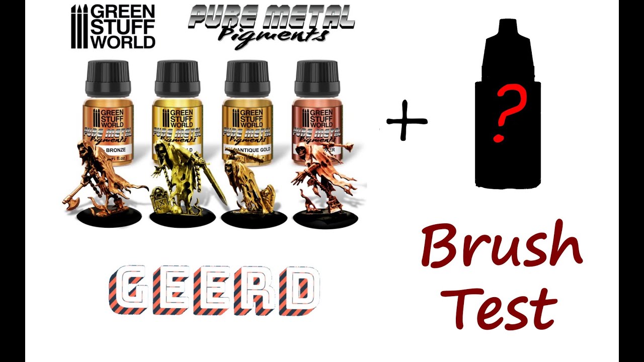[ ::: BRUSH TEST ::: ] GREEN STUFF WORLD PURE METAL PIGMENTS WITH SURPRISE!!! (002)