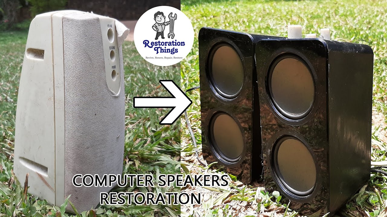 Old Computer Speaker Restoration | With new speakers | Old PC speaker restoration | Restoration