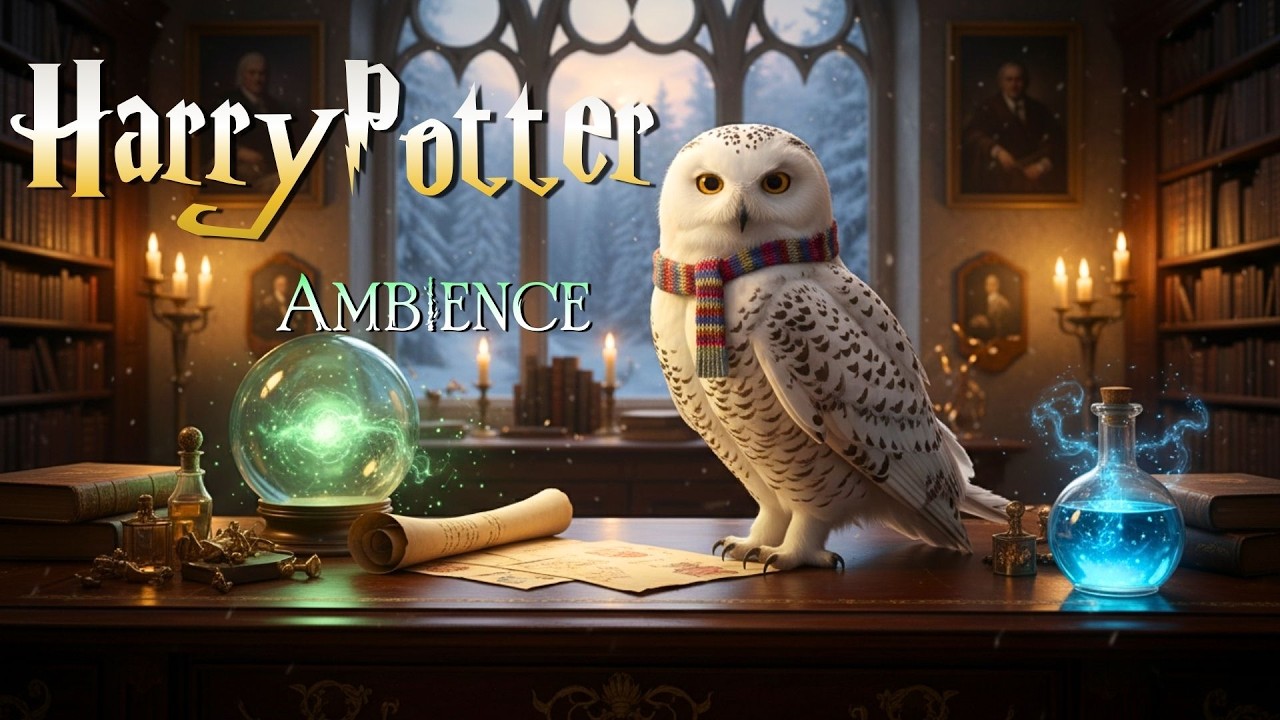 When Firelight Meets Magic 🏰 Hogwarts Ambience & Soft Piano Music