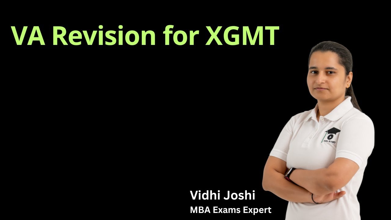 Most important Verbal Ability Questions for XGMT | Complete List of Topics
