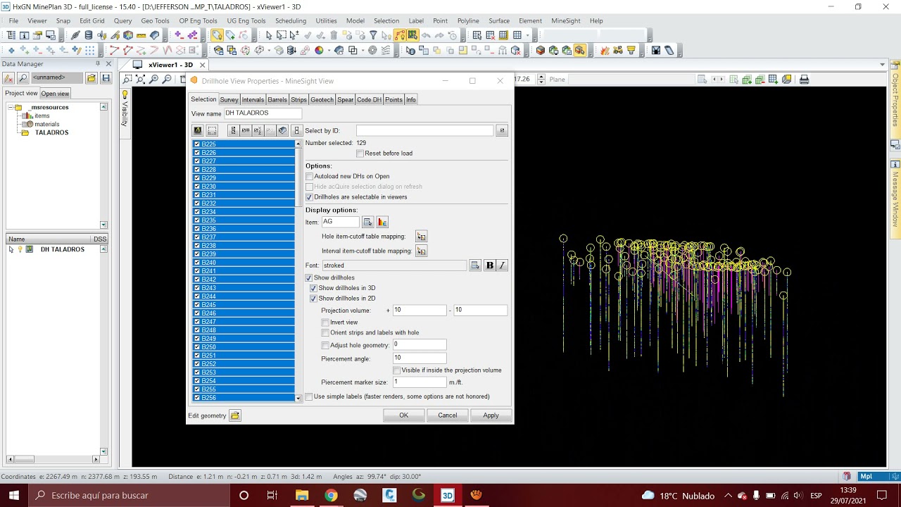 005. Insertar Sondajes en MinePlan/Minesight 3D: Parte final (Video 3/3)