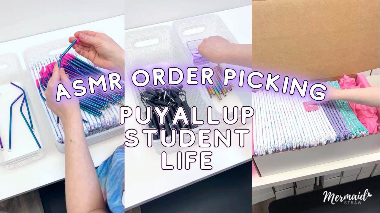 *SATISFYING ASMR* Packing a HUMONGOUS order for Puyallup Student Life!