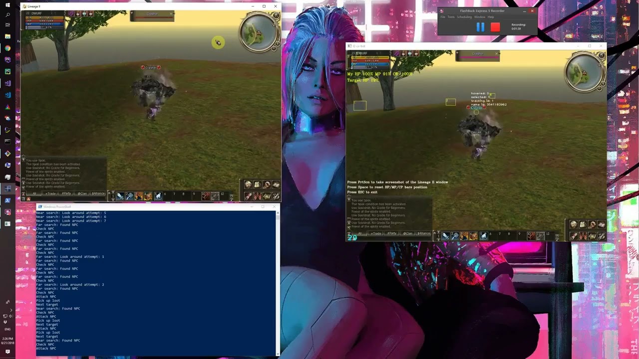 Lineage 2 OpenCV bot &ndash; final demo