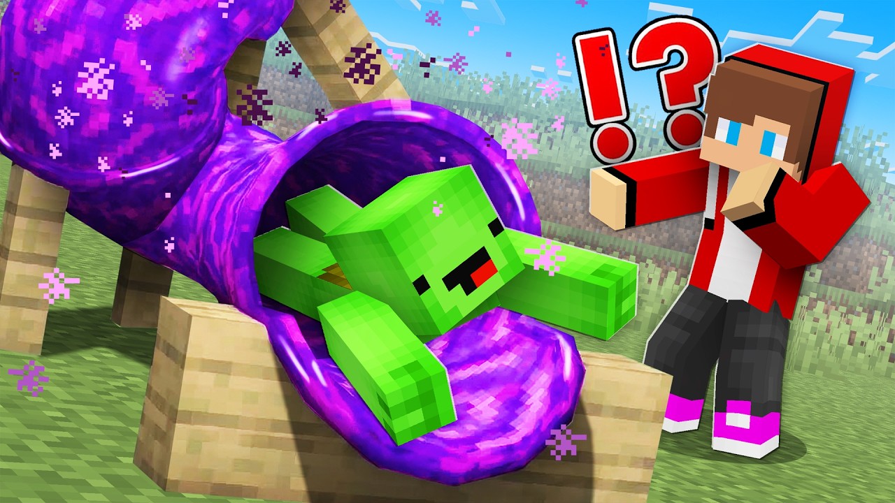 Who Kidnapped Mikey and JJ in GIANT PORTAL SLIDE ?! - ( Maizen )