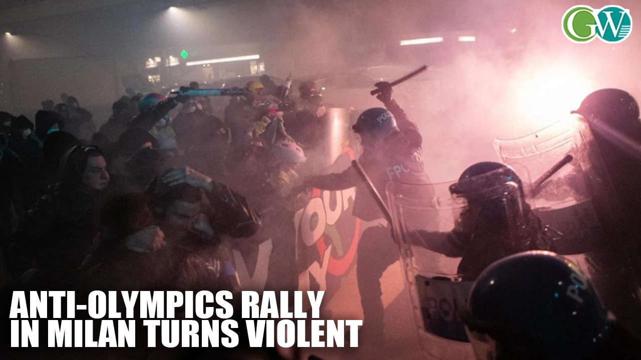 ANTI-OLYMPICS RALLY IN MILAN TURNS VIOLENT AS POLICE CLASH WITH PROTESTERS
