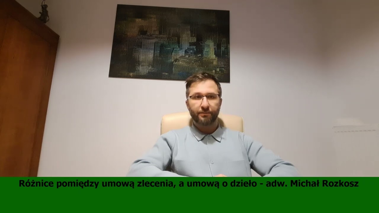 Film edukacyjny dotyczący różnic między umową o dzieło a umową zlecenia