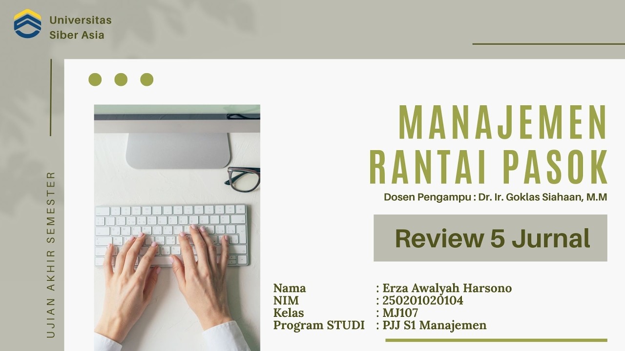 Tugas UAS Manajemen Rantai Pasok