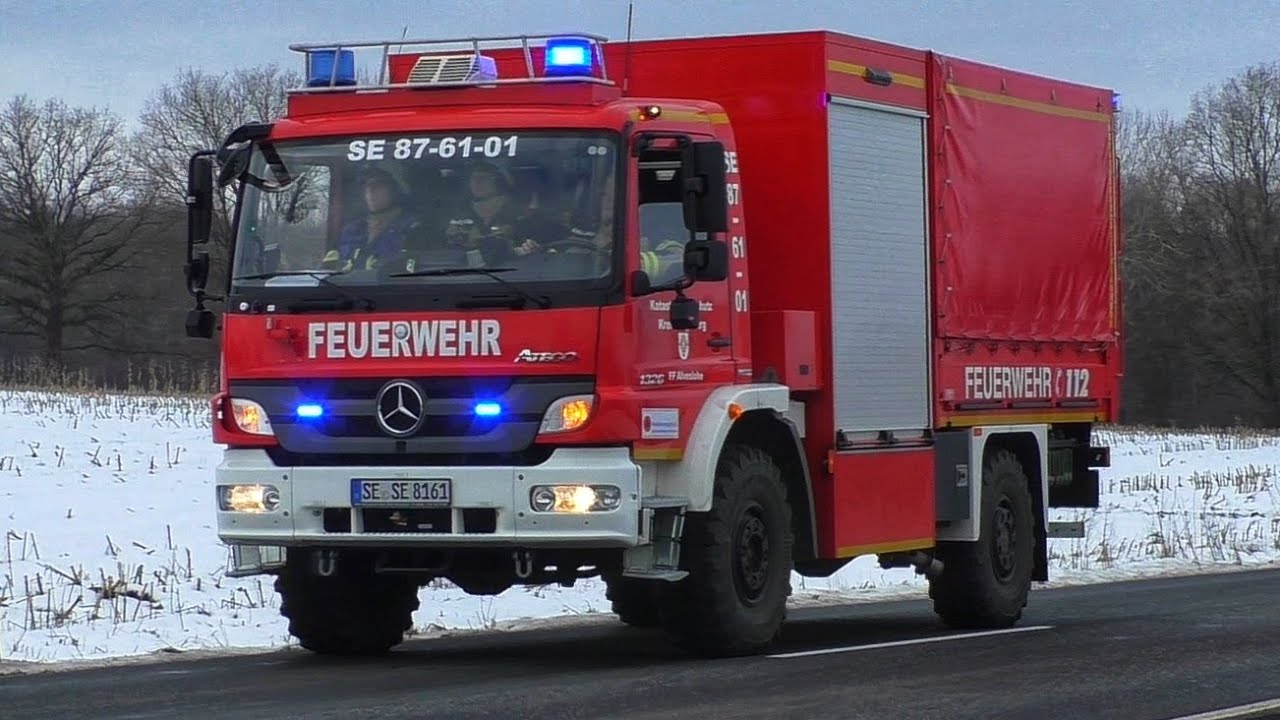 [FEU 3 Brennt Halle in Struvenhütten] Einsatzfahrten Feuerwehr + ABC-Zug + THW Barmstedt + THW Kaki