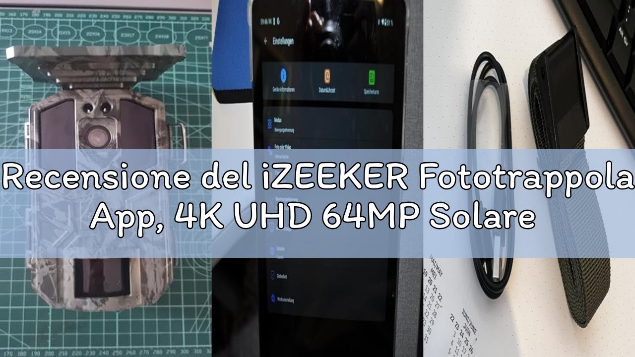 Recensione del iZEEKER Fototrappola App, 4K UHD 64MP Solare Fotocamera Caccia con Scheda SD 32GB & B