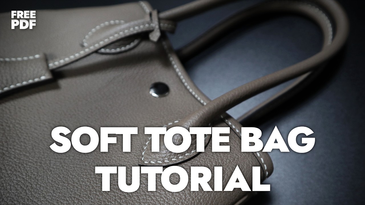 Making a leather tote bag / 레더 토트백 만들기 / Leather craft PDF / 가죽 공예 패턴
