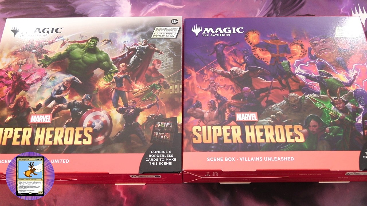Распаковка сцен-боксов MTG Marvel Super Heroes