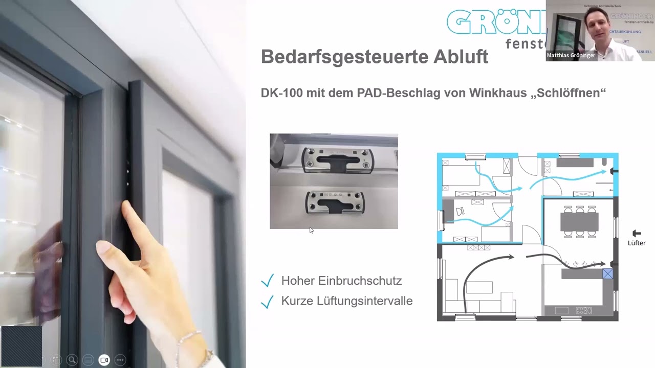 27. Virtuelles Austauschtreffen | Fensterantrieb der Firma Gröninger